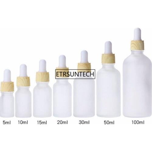 100pcs 5/10/15/20/30/50ml Frosted Dropper Glass Aromatherapy Liquid for essential oil Pipette Bottle F2887