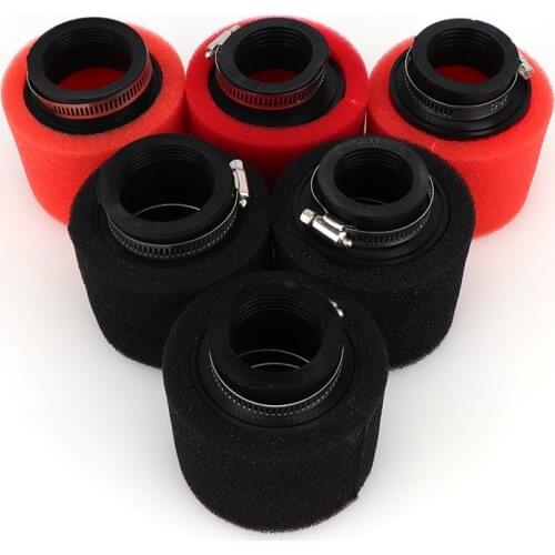 Motorcycle Sponge Air Filter Cleaner Straight and Bent Neck 35/38/42/45/48mm for ATV Dirt Pit Bike Carburetor 110 cc 125