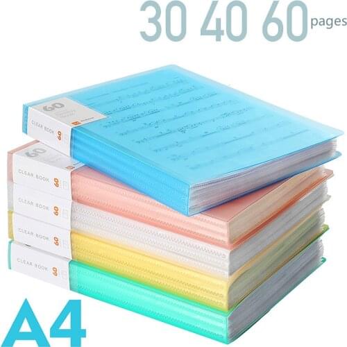 A4 File Folder Information Book Paper Clip Folder Student Folders Bag Multi-Layer Transparent Document Folder A4 Office Supplies
