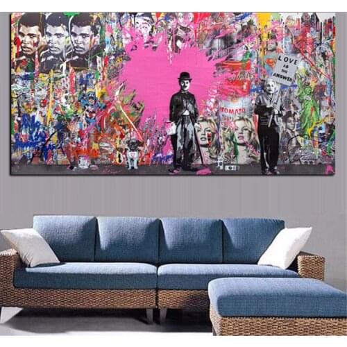 Abstract Love is answer Posters and Prints Graffiti Street Pop Wall Art Painting Pictures for Living Room Home Decor (No Frame)