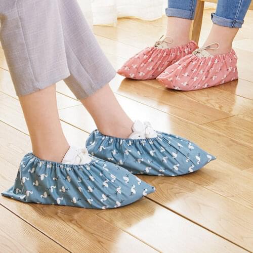 Flamingo Dust Proof Feet Covers Reusable Elastic Shoe Cover Student Machine Room Feet Cover Thick Wear-resistant Foot Cover Hot