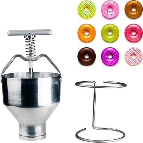 Manual Donut Depositor Batter Dispenser Dropper Plunger Dough Hopper Home DIY Cake Pastry Baking Tools Bakeware Kitchenware