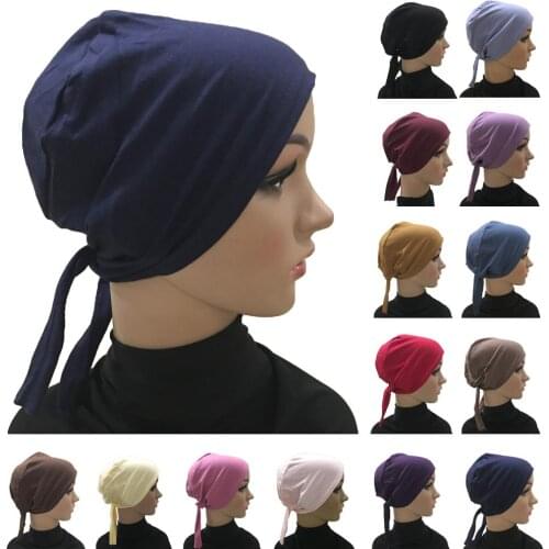 Cotton Under Scarf Hijabs Inner Hat Women Muslim Bandana Beanie Bone Arab Bonnet Hats Cap Bandage Beanies Skullies Muslim