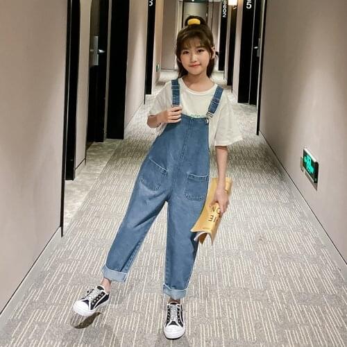 SOUTH TAO Denim Overalls For Girls