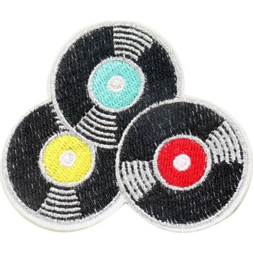 Triangle Circular Embroidery Cloth Stickers Fun Design Clothing Decoration Hats Bag Accessories Patch Holes 2pcs