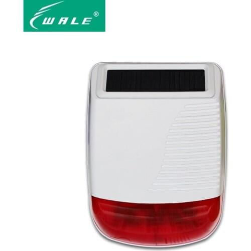 Smart house home securitySolar wireless sound and light sirenIndoor and outdoor charging siren home security alarm system