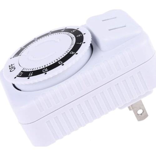 AC 110V 12 Hour Mechanical Plug Switch Timer Socket for Home Appliances Control
