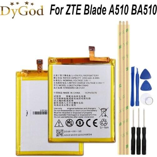 Li3822T43P8h725640 Battery for ZTE Blade A510 BA510 Batterie Bateria Batterij Accumulator 2200mAh+Tools