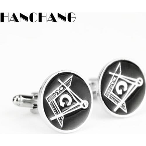 Free-Mason Cufflinks Mens Jewelry Cufflink Fashion Design Accessories Masonic Cuff Links