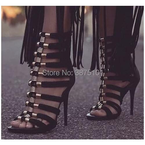 Fashion Sexy Platform Sandals Strappy Rope Ankle Wrap Party Ankle Bootie