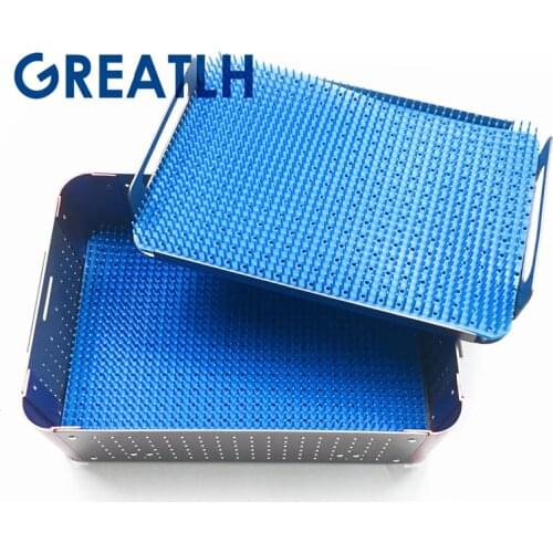 Aluminium alloy sterilization tray case autoclavable box Disinfection box for holding instrument sterilized