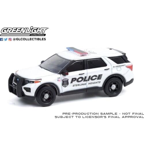 GreenLight 1:64 2020 FORD INTERCEPTOR UTILITY 42960-E alloy toy car toys for children diecast model car Birthday gift