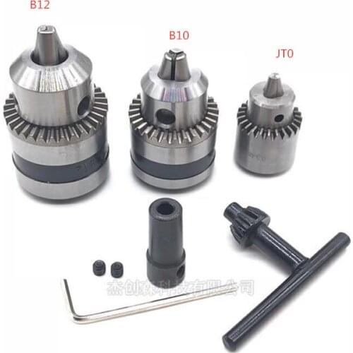 JT0/B10/B12 Wrench drill chuck Taper with motor connecting rod DIY electric drill grinder chuck /Shaft sleeve