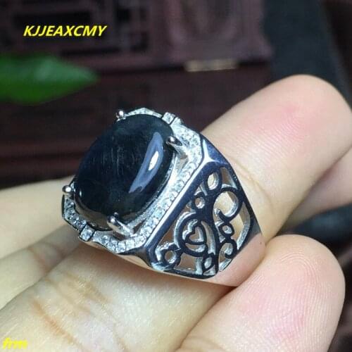 KJJEAXCMY Fine jewelry 925 silver inlaid colorful natural sapphire ring 4 kt female ring wholesale and retail