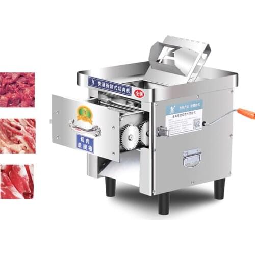 Commercial Meat Cutting Machine 850W Electric Manual Fish Beef Pork Meat Cutter Desktop Meat Slicer Dicing Machine