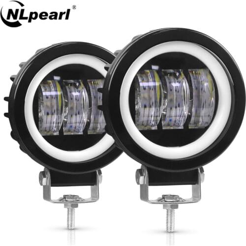 NLpearl 30W Square 5D LED Work Light Bar Off Road Truck Boat Tractor 4x4 ATV Spot Beam LED Bar Fog Light for Car Driving Lamp