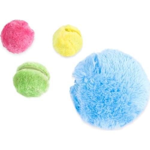 Legendog Funny Automatic Magic Roller Ball Dog Cat Toy Smart Electric Soft Plush Ball Toy Play Game Interactive Pet Chew Toy