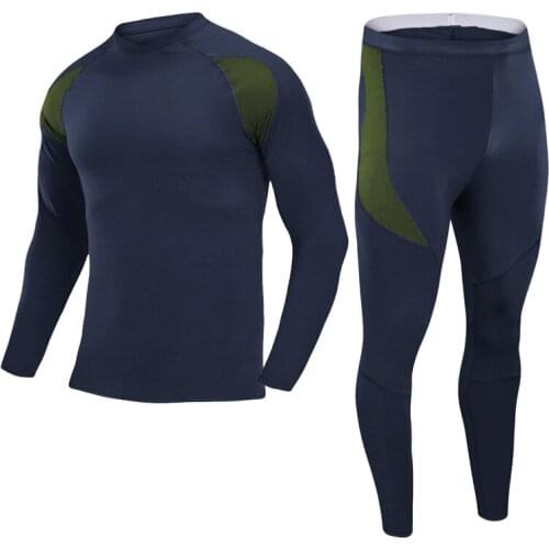 Mens Long Johns Gym Jogging Set Winter Fleece Underwear Set Men Thick High Quality Thermal Base Layer Sportwear New Mens Pajam