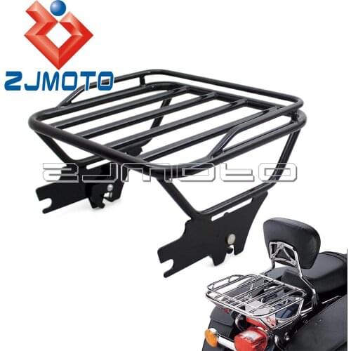 Custom For Harley Touring Detachable Black Steel Two Up Luggage Rack 1997-2008 Road King FLHT FLHX FLTR Motorcycle Accessories