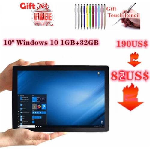 10.1 Inch Tablets PC Windows 10 Home Pc Tablet Quad Core 2/4+32GB Newest NX16A Dual Camera 1280 x 800 FUll HD IPS