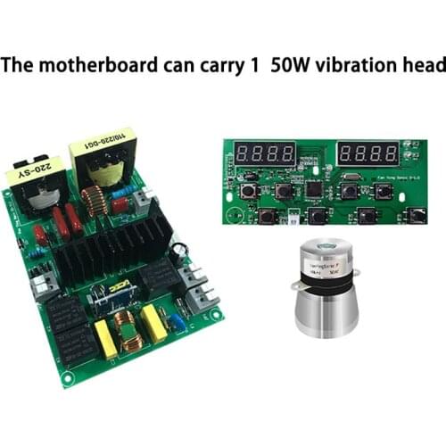 FanYingSonic 40KHz 220V Digital Display Circuit Board 50W Transducer PCB Drive Boards For Ultrasonic Cleaner Parts Generator