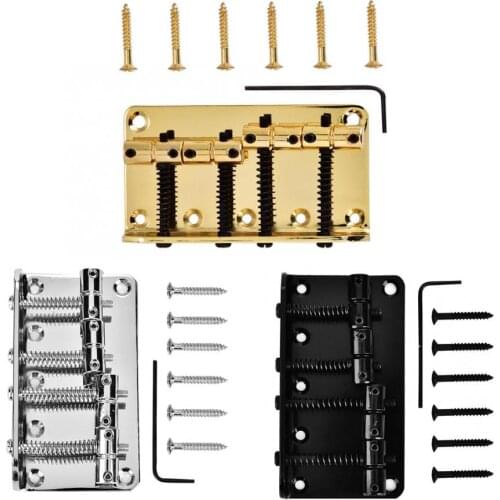 Durable Professional Metal Four-String Bass Bridge 4-String Electric Bass Guitar Guitar Replacement