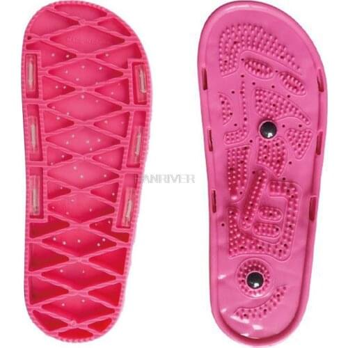 Reflexology Foot Massage Slippers Detox Foot Magnets Relax Bath Non-slip Acupressure Slippers Summer Anti-Cellulite Massager