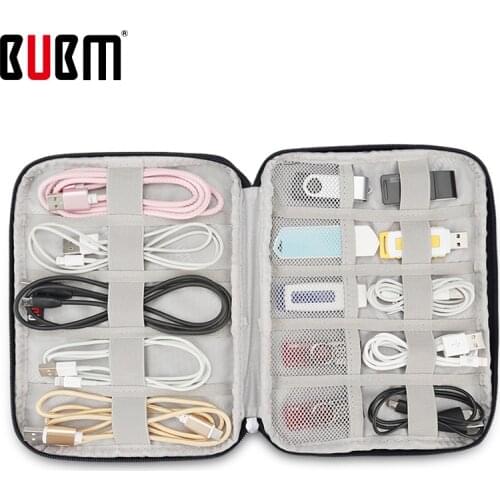 BUBM electronic accessories bag travel digital receiving case handbag for data line wire portable bag