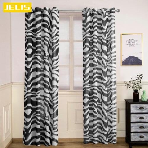 Blackout Curtains for Living Room Bedroom Irregular Zebra Pattern Stripes Thermal Window Treatment Drapes Home Decorative
