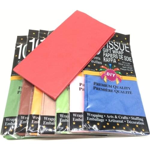 49*49cm Tissue Paper Floral Wrapping Paper Flower 10pcs/Lot Home Decoration Festive & Party Wedding Gift Packing Supplies