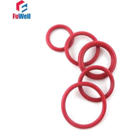 50pcs 3mm Thickness Silicon Red O-ring Sealing 32/33/34/35/36/37/38/39/40/41/42mm OD Rubber O Ring Seals Gaskets Washer