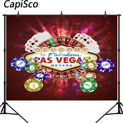Capisco vinyl photography backdrop casino Las Vegas card fabulous party background photobooth photocall decor printed custom
