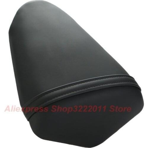 Motorcycle Rear Leather Pillion Passenger Seat Black Back Cusion Cover For Kawasaki ZX6R 2009 2010