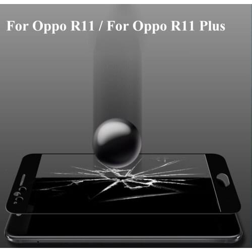 2PCS Ultra-Thin screen protector Tempered Glass For OPPO R11 Plus R 11 Plus full Screen protective For OPPO R11 R 11