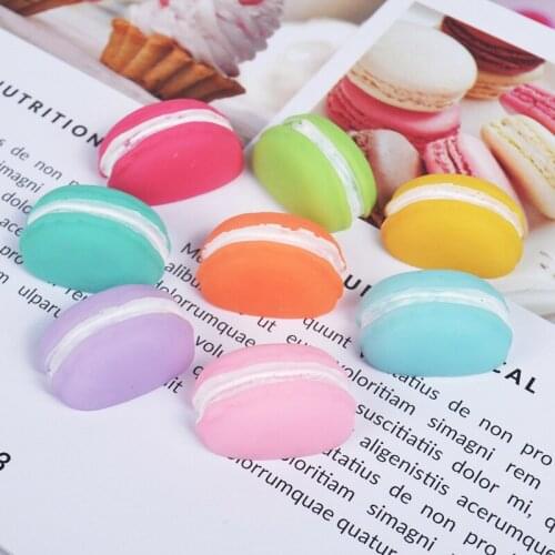 100pcs/lot Kawaii Half Resin Macaroon Flatback Cabochon For Scrapbooking Craft Jewellery Keychain DIY Decorative Embellishment