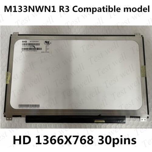 13.3" HB133WX1-402 Fit B133XTN01.6 N133BGE-E31 N133BGE-EAB M133NWN1 R3 LP133WH2 SPA1 EDP Laptop LCD SCREEN 30pins HD 1366X768