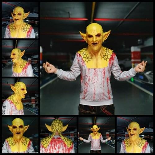 3 Colors Halloween Devil Clown Vampire Mask Yellow Goblins Mask Halloween Horror Mask Creepy Costume Party Cosplay Props