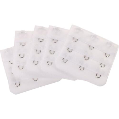 5 Pieces 3 Hooks Ladies Bra Extender Bra Extension Strapless Underwear Strap