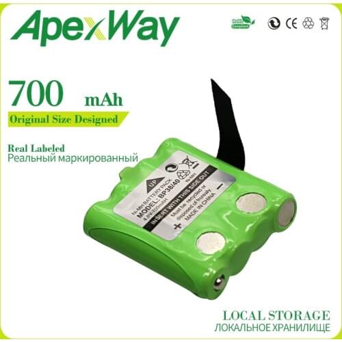 700mAh 4.8V NI-MH Battery For Uniden BP-38 BP-40 BT-537 BT-1013 GMR FRS 2Way radio interphone interco walkie-talkie bateria