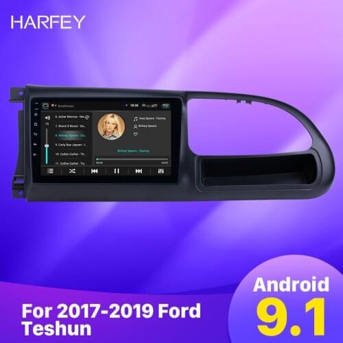 Harfey HD Touchscreen car GPS Radio Android 9.1 9 inch for 2017 2018 2019 Ford Teshun with Bluetooth support Carplay DVR OBD2