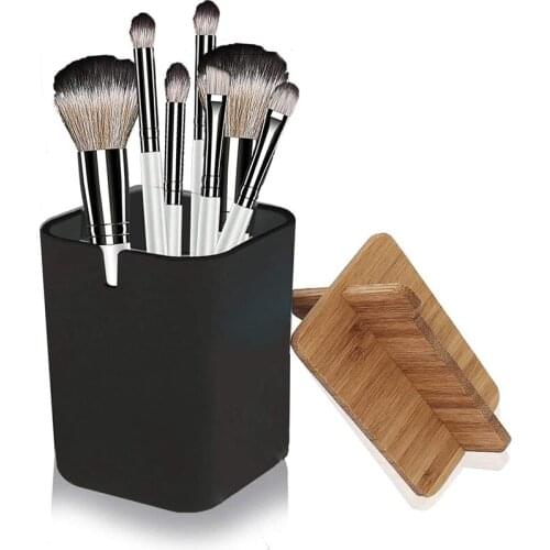 Bamboo Toothbrush Holder,Pen Holder, Pen Pot,Tough Toothbrush Caddy for Bathroom Storage