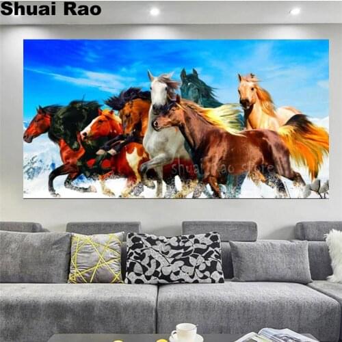 Large majestic horses 5d diamond painting sale diamond set full mosaic diamond embroidery full square/round drill for home art