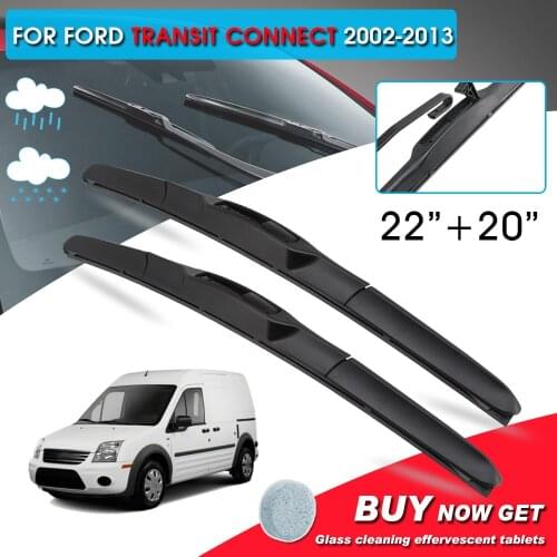 BROSHOO Car Window Windshield Wipers Blade For Ford Transit Connect 22"+20" LHD&RHD Car Model Year 2002-2013 Auto Accessories