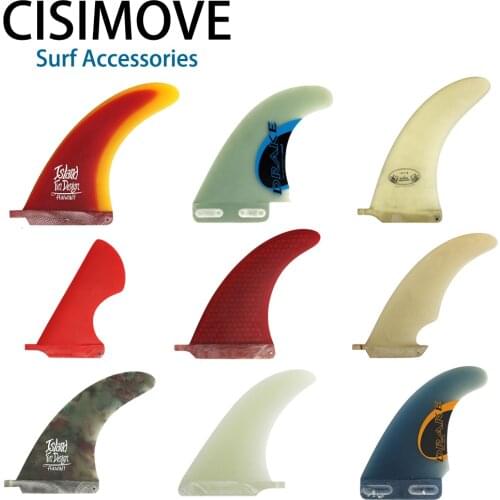 CISIMOVE NEW COME GRAPHIC fiberglass single center fin surf board fin longboard sup board