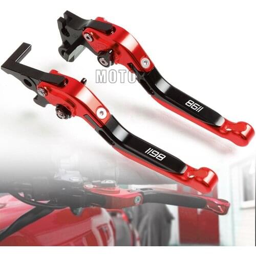 CNC Aluminum Motorcycle Adjustable Folding Extendable Brake Clutch Levers For Ducati 1198/1198S/1198R 2009-2011 Motor 2010 S R