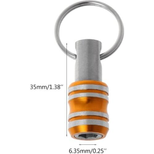 1/4 Inch Hex Shank Screwdriver Bits Holder Extension Bar Drill Screw Adapter Quick Release Easy Change Keychain New