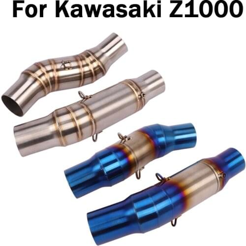 For Kawasaki Ninja Z1000 2003-2019 Exhaust Mid Link Pipe Modified Escape Connect Tube Slip On Z1000 Motorcycle Exhaust System