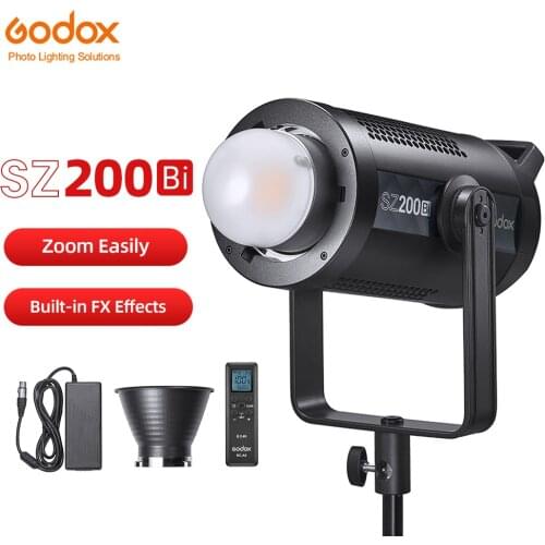 Godox SZ200Bi 200W 2800-6500K Bi Bi-Color LED Video Light For Tiktok Youtube Live Photography Studio PK Aputure