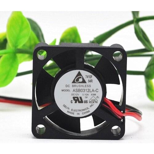 Delta Electronics ASB0312LA-C X9M DC 12V 0.1A 30x30x10mm 2-Wire Server Cooling Fan