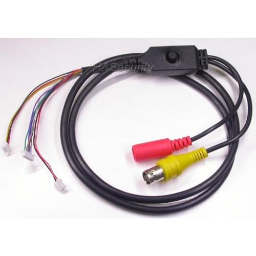 OSD cable 6PINs + 3PINs (1.5mm pitch) + 2PINs for CCTV camera PCB board module installation assembly , about 1M(100cm) length